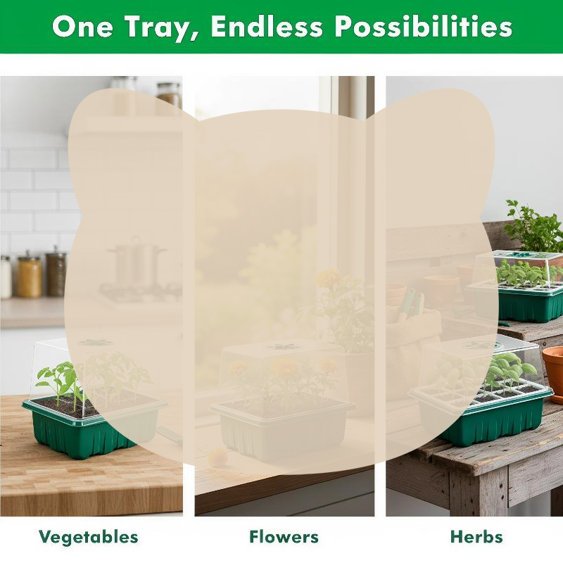 Humidity Dome Kit - Seed Starter Tray With Humidity Dome