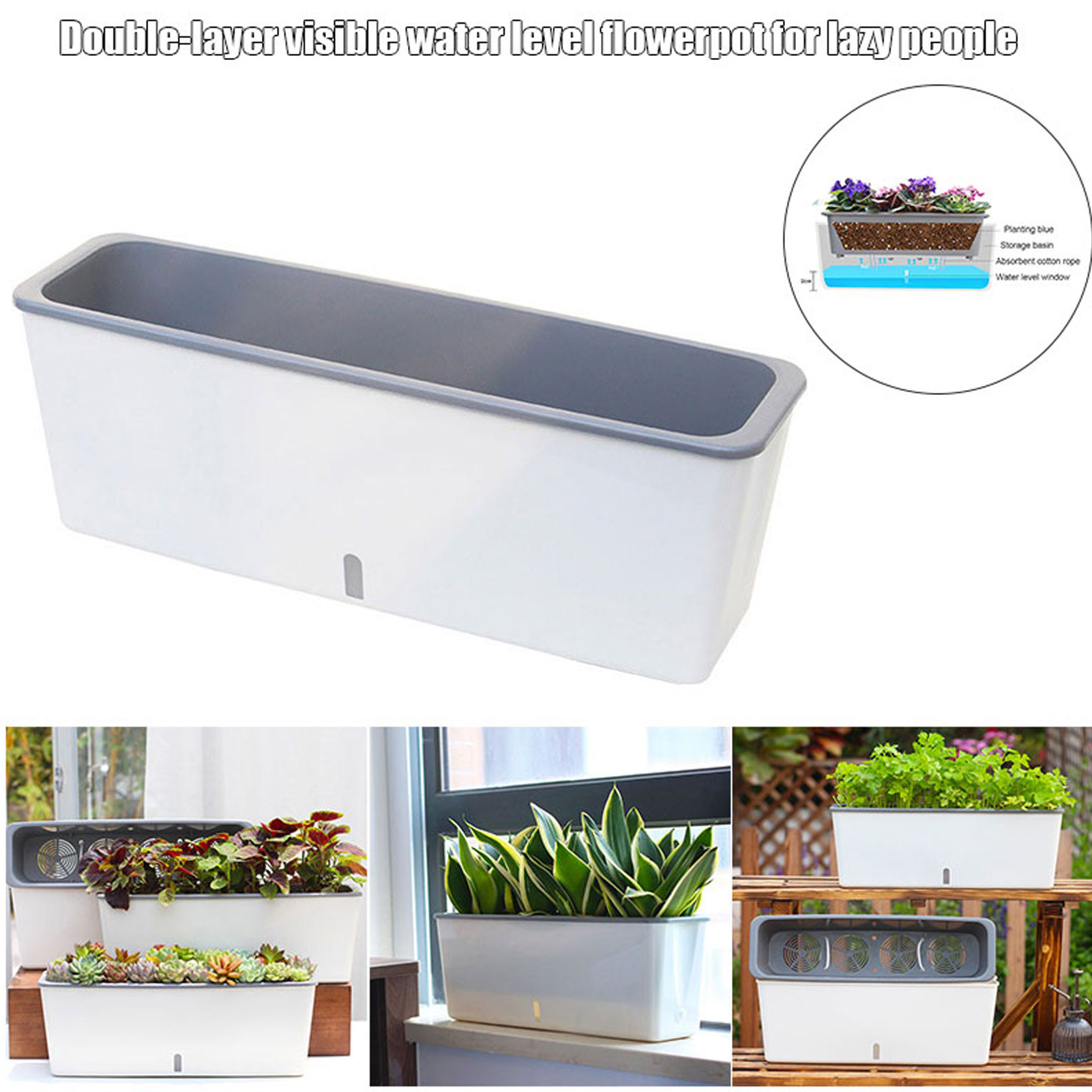 Self-Watering Planter Pots wit - Self Watering Insert のレビューと価格