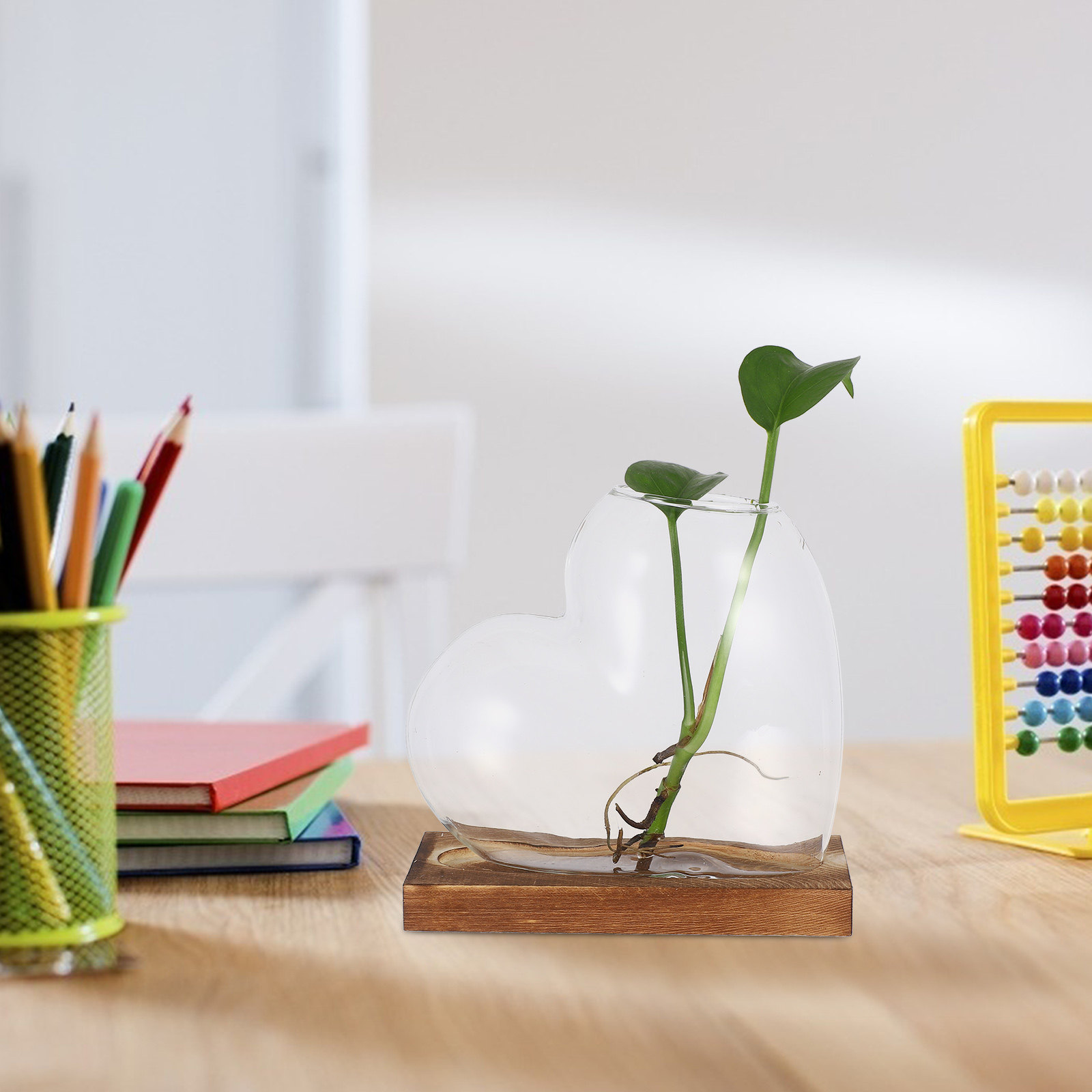 Heart Glass Planter Vase Hydro - Propagation Station Vase のレビューと価格