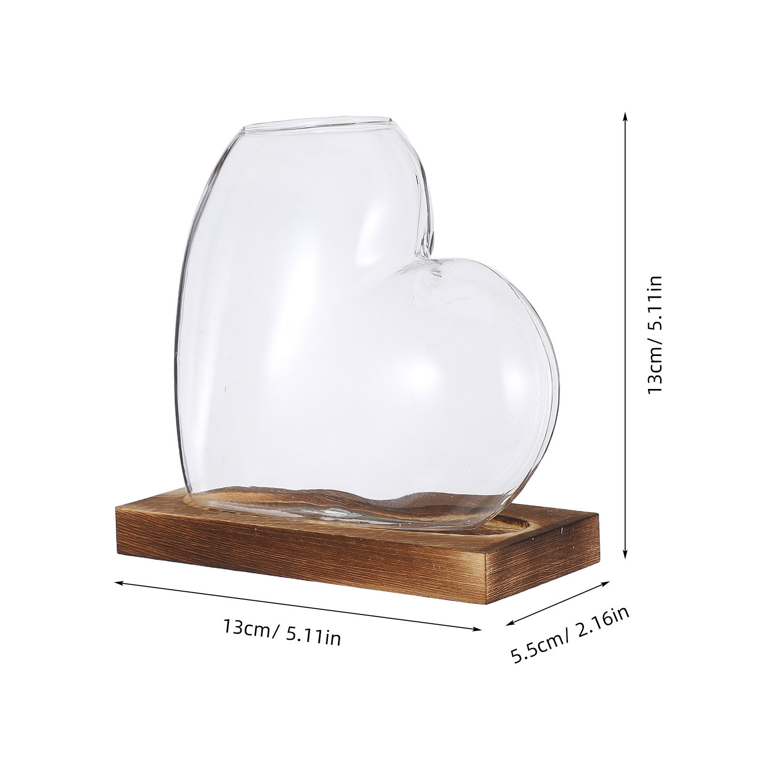 Heart Glass Planter Vase Hydro - Propagation Station Vase のレビューと価格