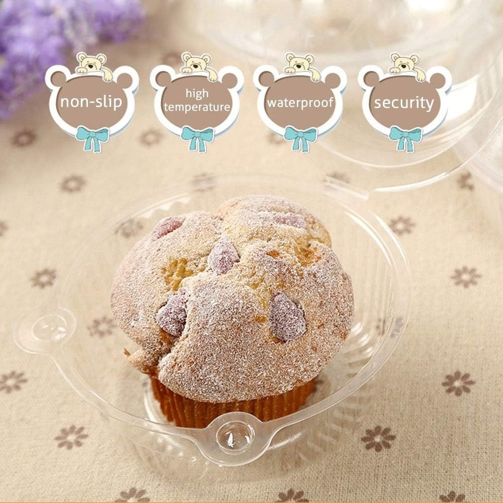 Cupcake Holders Individual,50  - Plastic Dome Clear のレビューと価格
