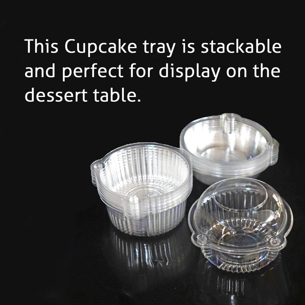 Cupcake Holders Individual,50  - Plastic Dome Clear のレビューと価格