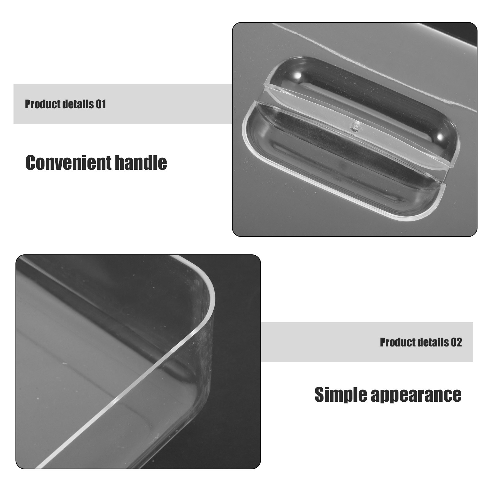 2Pcs Clear Acrylic Rectangular - Plastic Dome Clear のレビューと価格