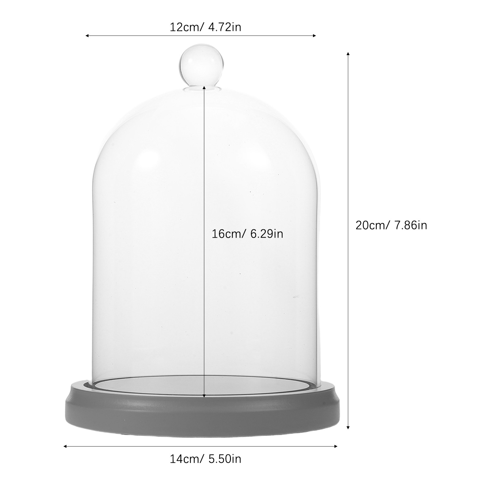 Glass Dome Cloche Bell Jar Cle - Plastic Dome Clear のレビューと価格