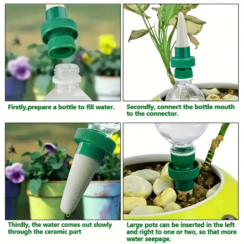 4Pcs Automatic Plant Drip Irri - Self Watering Insert のレビューと価格