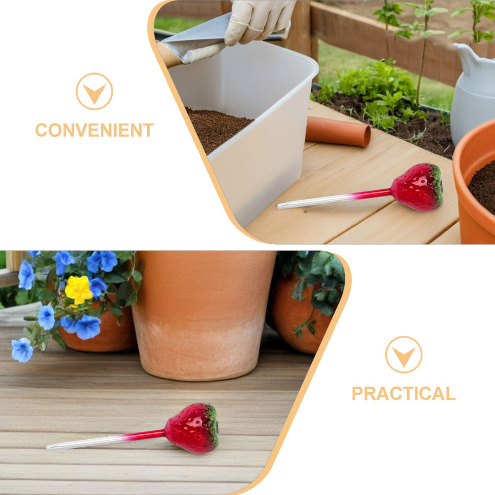 2Pcs Glass Strawberry Water Bu - Self Watering Insert のレビューと価格