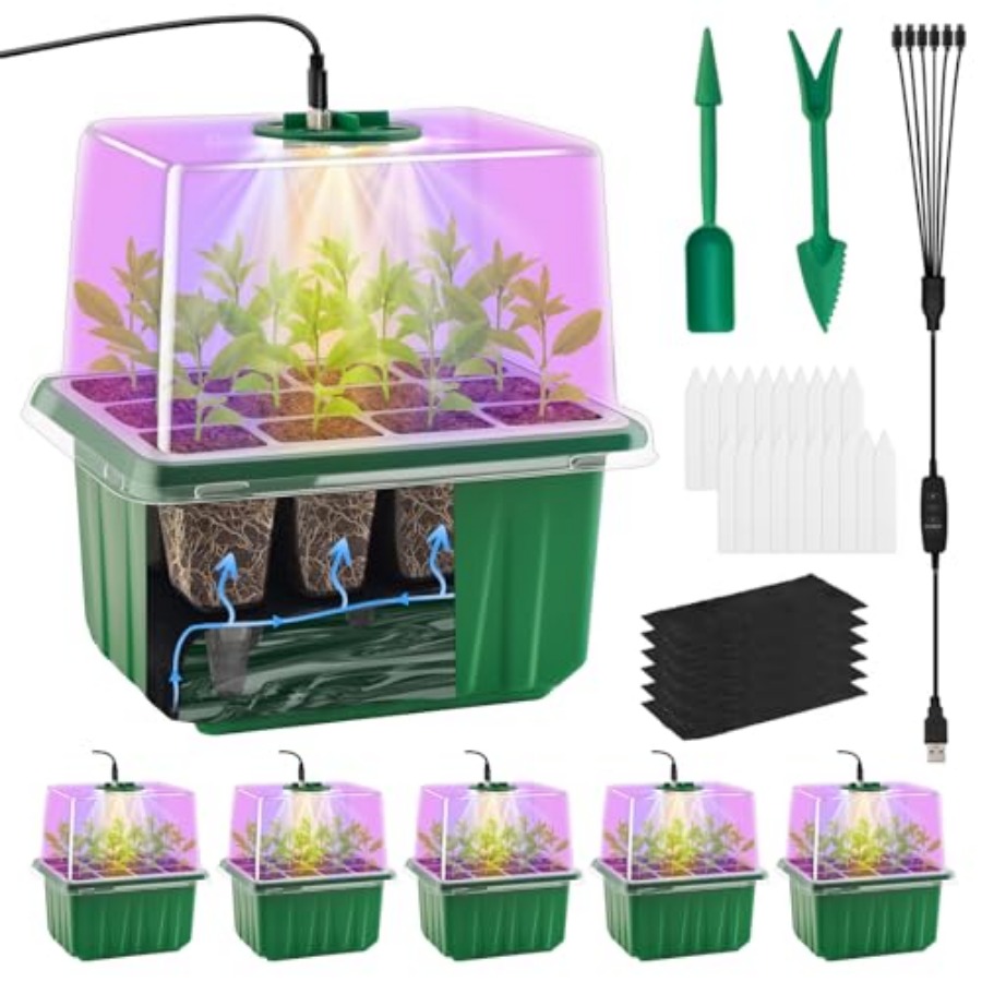 Seed Starter Tray with Light,  - Humidity Dome Kit のレビューと価格