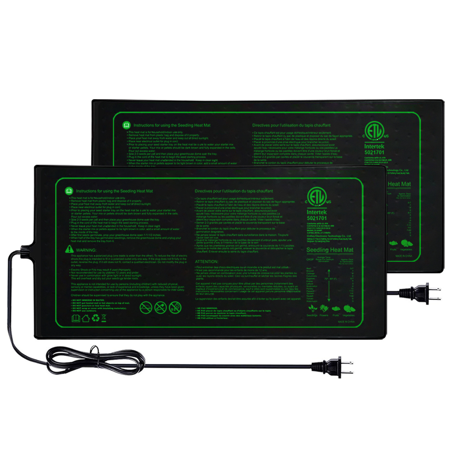 Two-pack 20x10Inch Seedling He - Heat Mat Seedling のレビューと価格