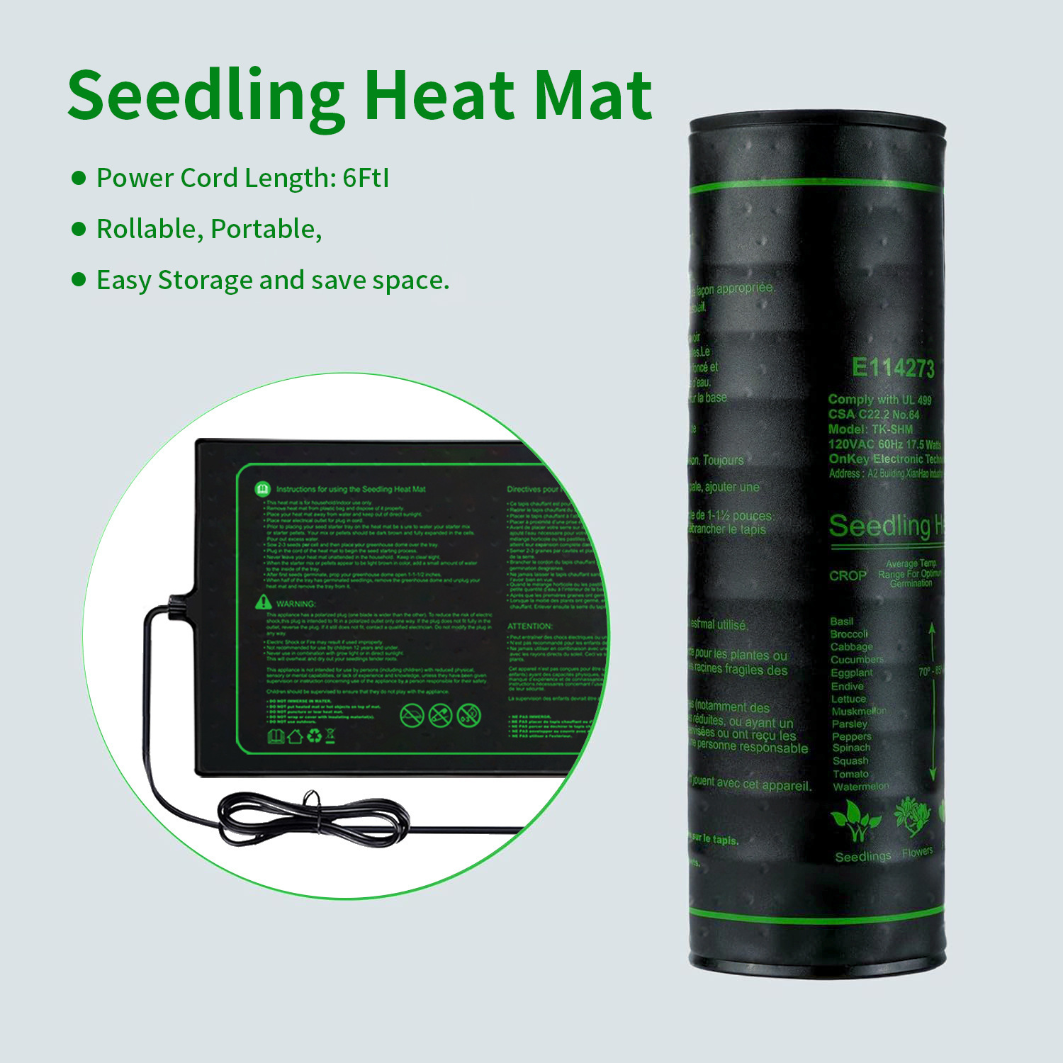 Two-pack 20x10Inch Seedling He - Heat Mat Seedling のレビューと価格