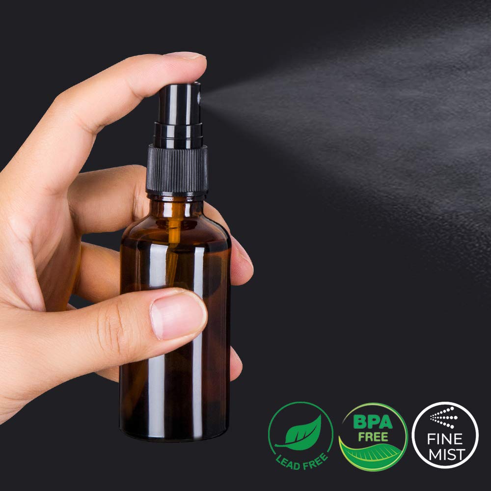 4pcs 50ml Amber Glass Spray Bo - Misting Bottle Fine のレビューと価格