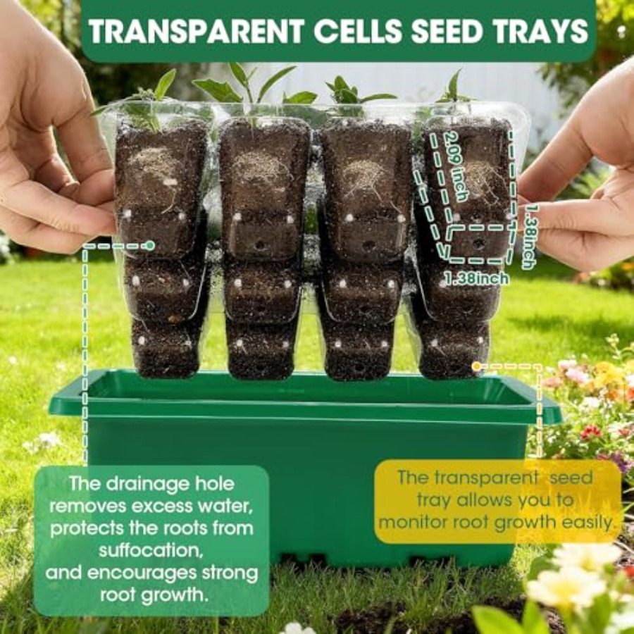 5 Packs Seed Starter Tray with - Humidity Dome Kit のレビューと価格