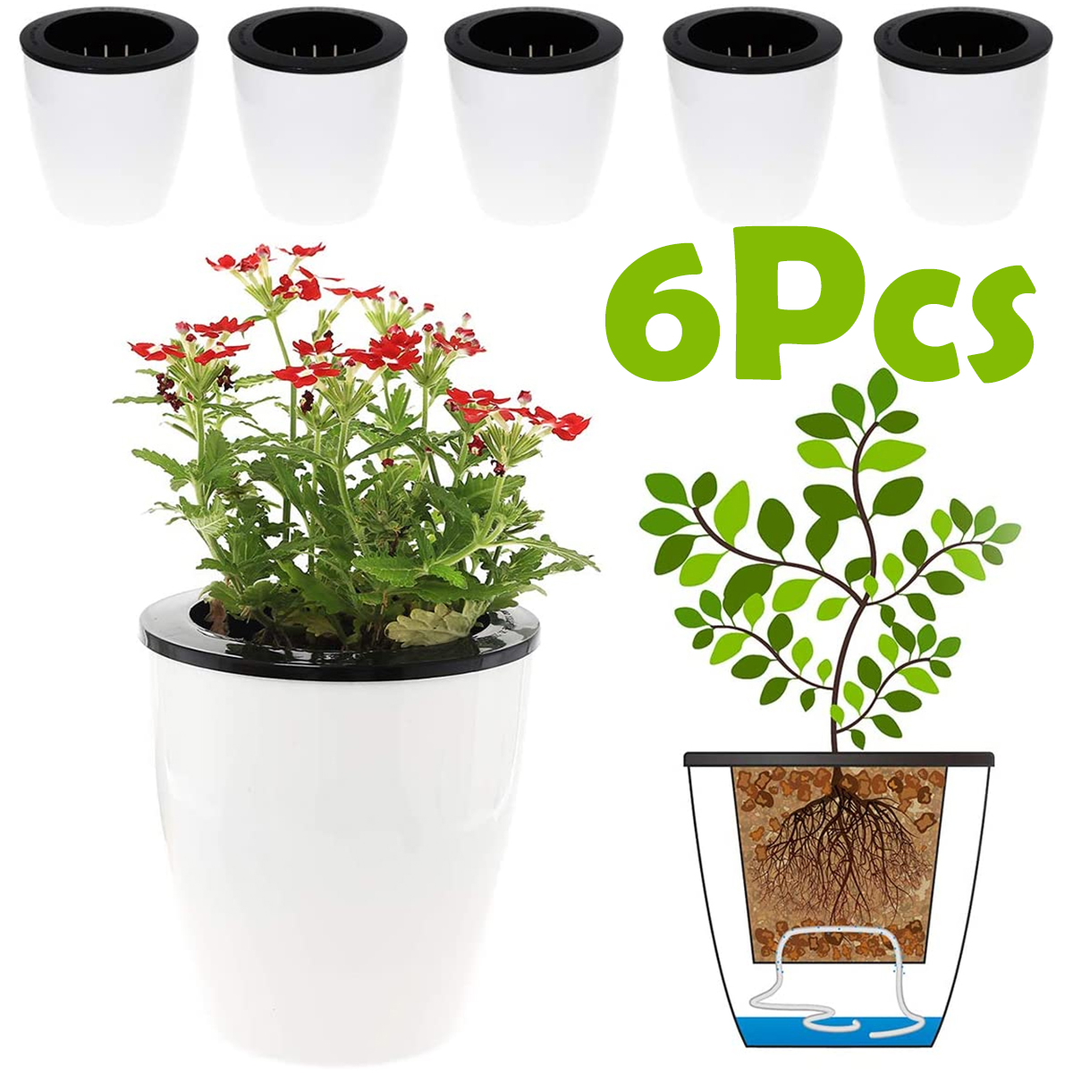 6/12Pcs Self-Watering Flower P - Self Watering Insert のレビューと価格
