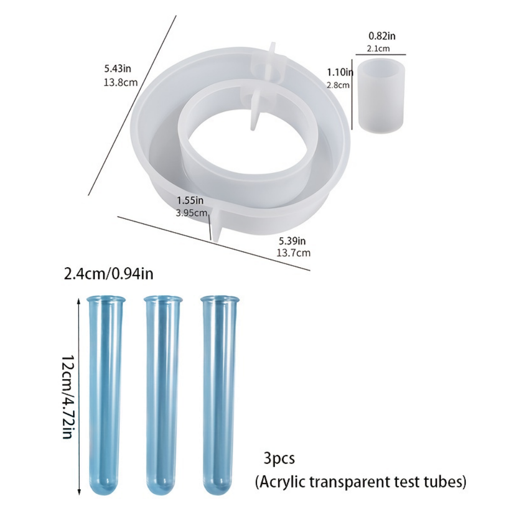 4PCS Flower Vase Silicone Mold - Propagation Station Vase のレビューと価格
