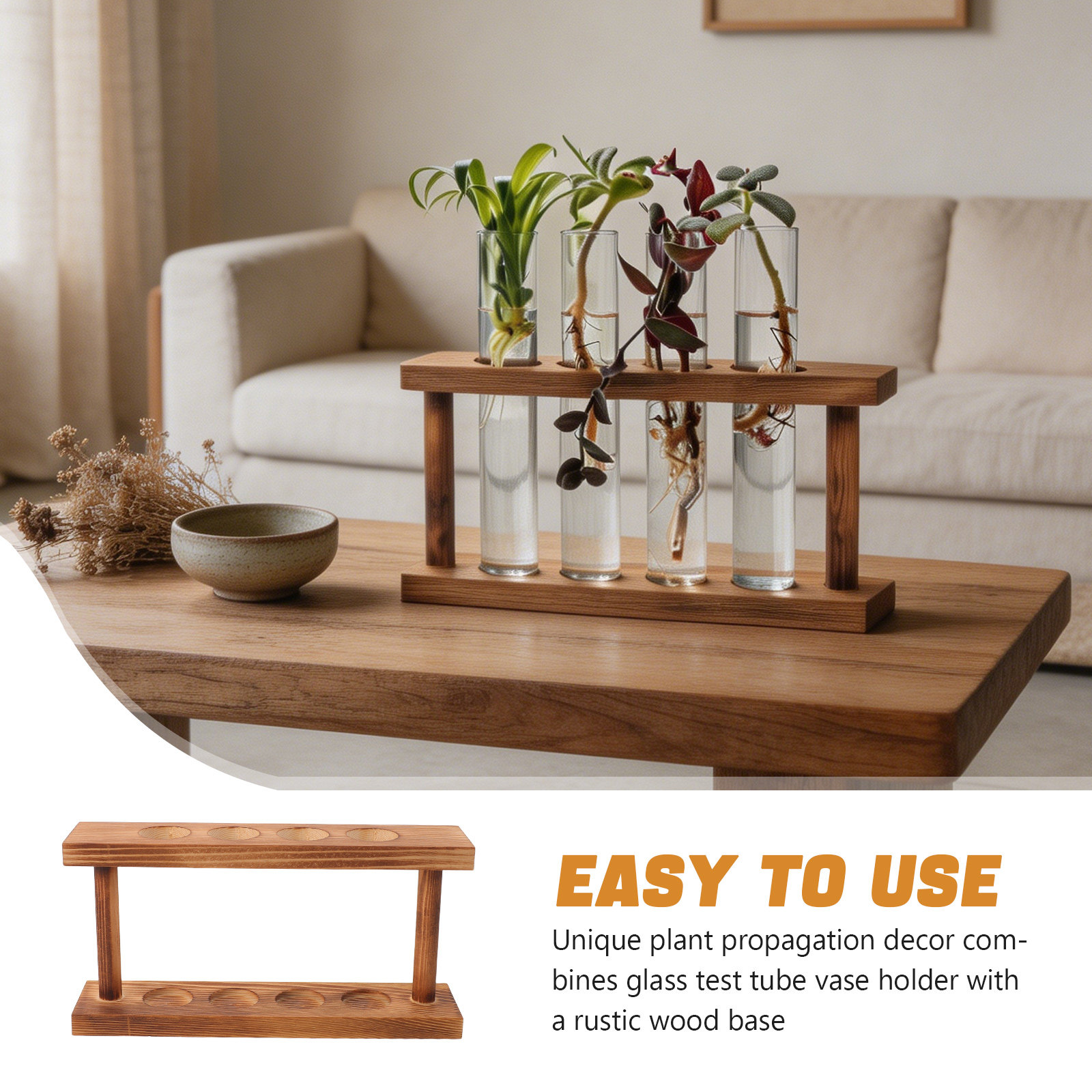 Wooden Plant Propagation Stati - Propagation Station Vase のレビューと価格