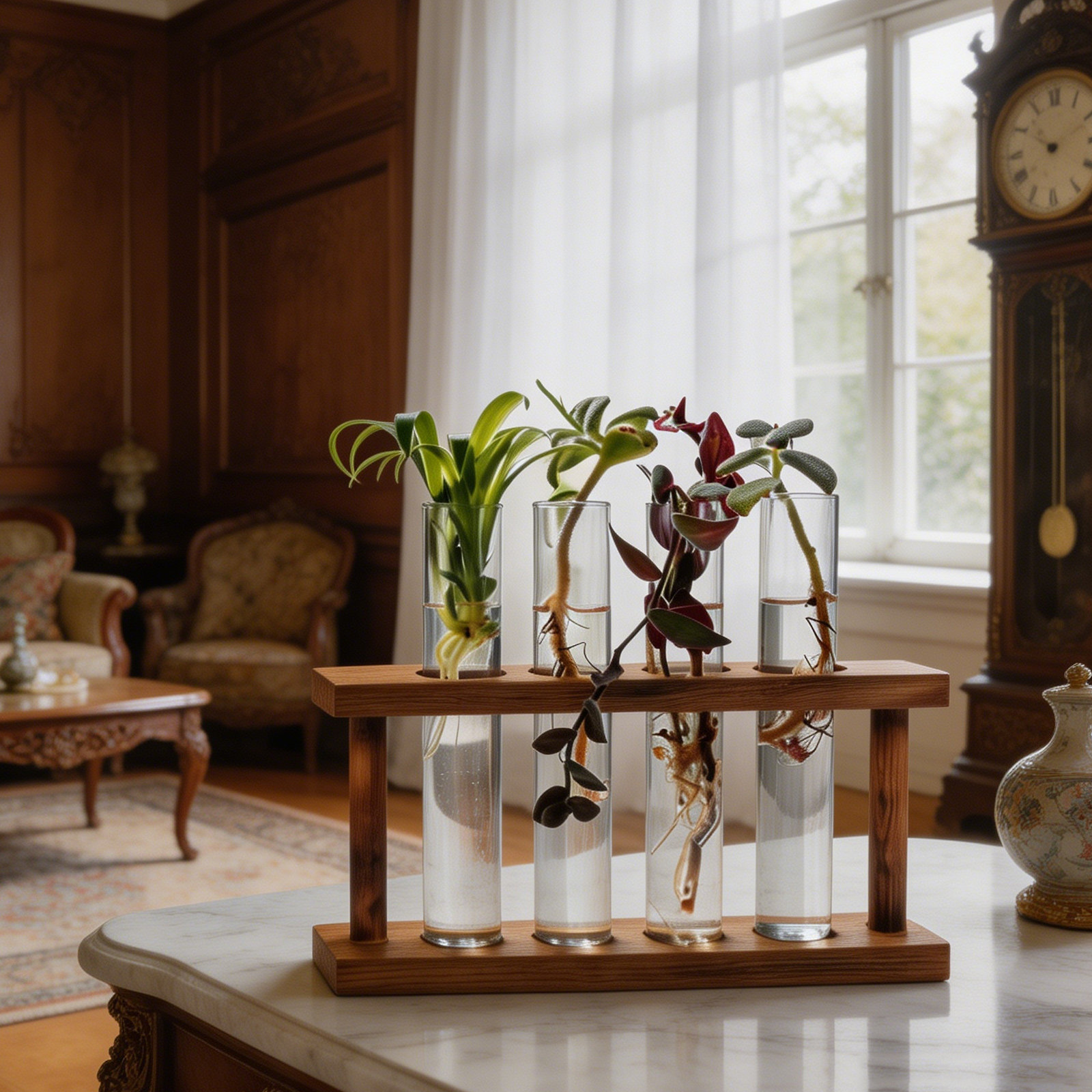 Wooden Plant Propagation Stati - Propagation Station Vase のレビューと価格